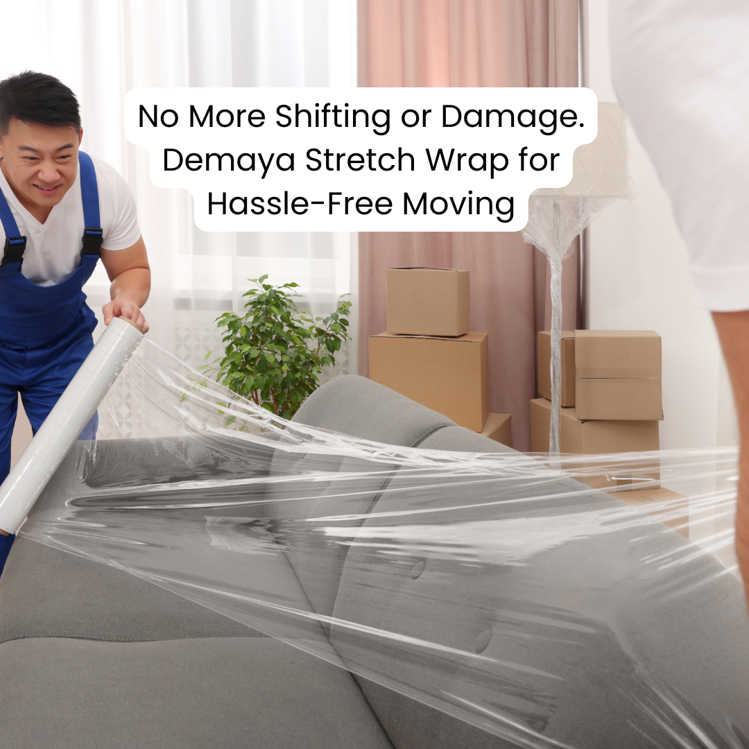 18" 20 Micron 80 Gauge Pallet Wrap Stretch Film – Hand Shrink Wrap, 6 Rolls