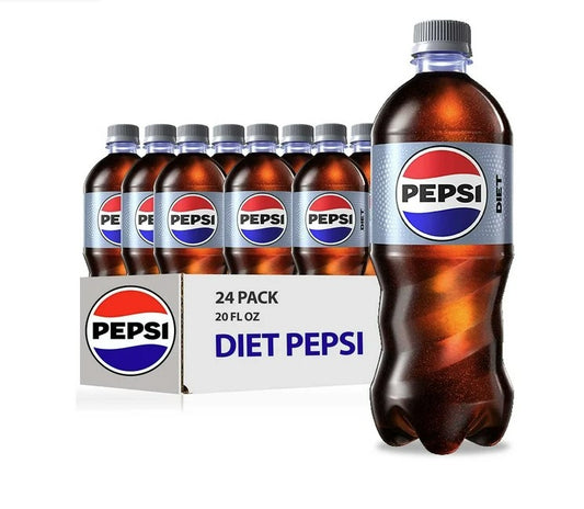 Diet Pepsi Soda 20 oz Bottles (Pack of 24) – Cola Beverage