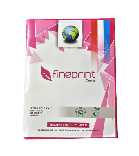 Fineprint Copier Paper 8.5" x 11", 500 Sheets Per Ream – Multipack Options: 1, 3, or 6 Reams