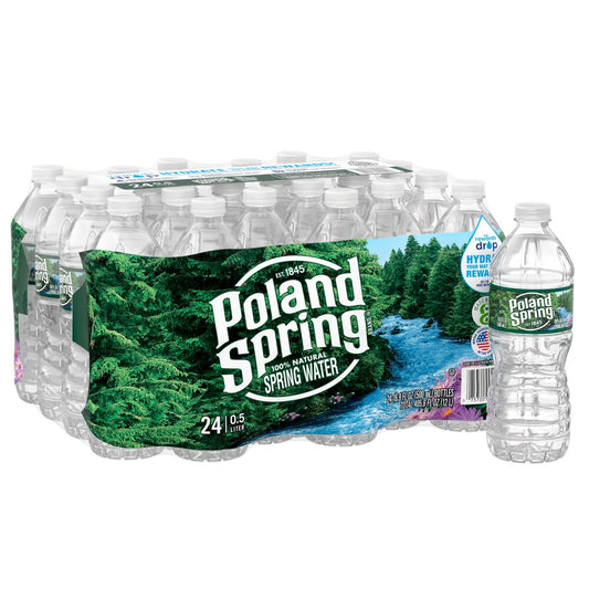 Poland Spring Water 16.9 oz Bottles (Pack of 24) – Natural Spring Water