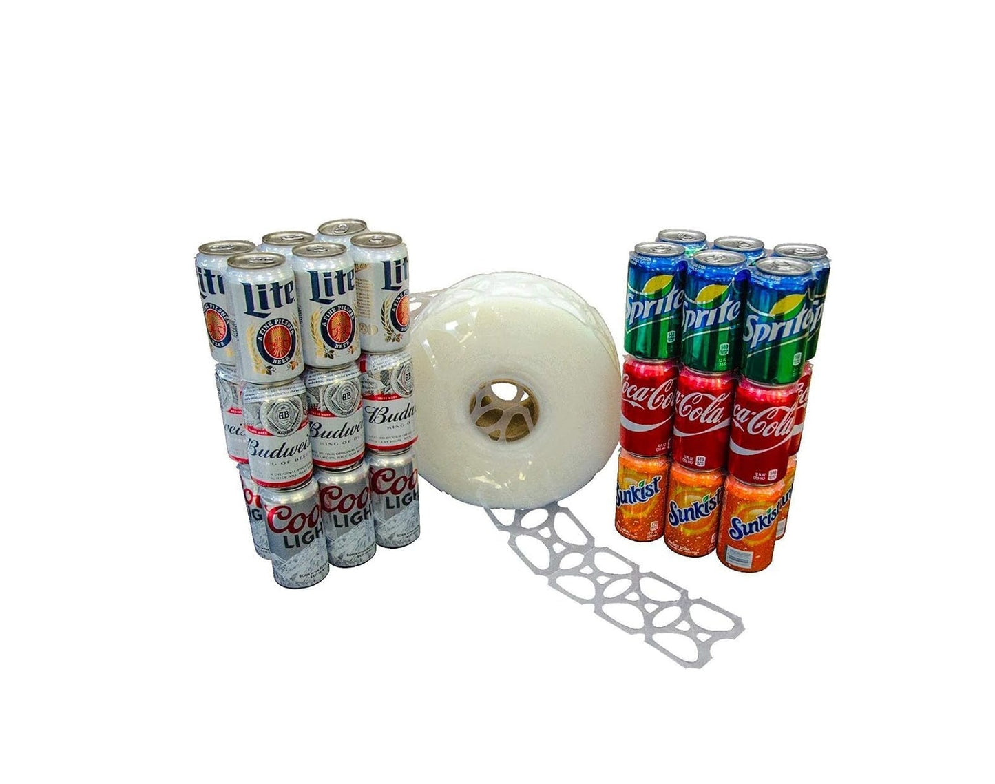 6-PACK RINGS (1000 CT ROLL) – UNIVERSAL FIT FOR ALL 12 OZ BEER & SODA CANS
