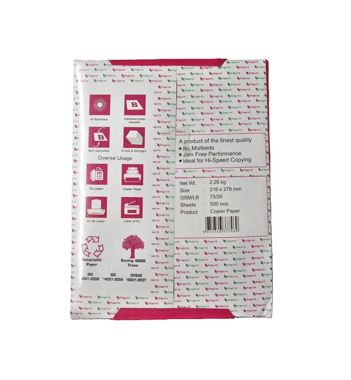Fineprint Copier Paper 8.5" x 11", 500 Sheets Per Ream – Multipack Options: 1, 3, or 6 Reams