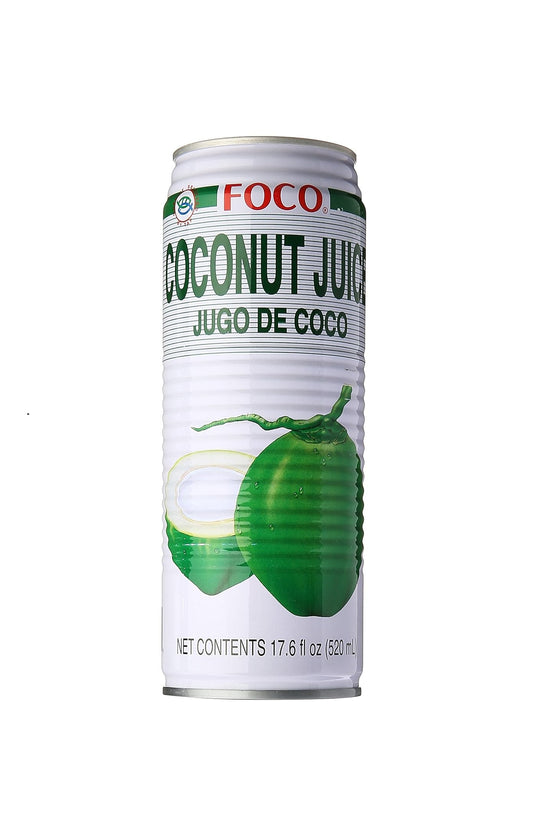 FOCO Coconut Juice 17.6 fl oz Cans (Pack of 24) – Refreshing Tropical Drink