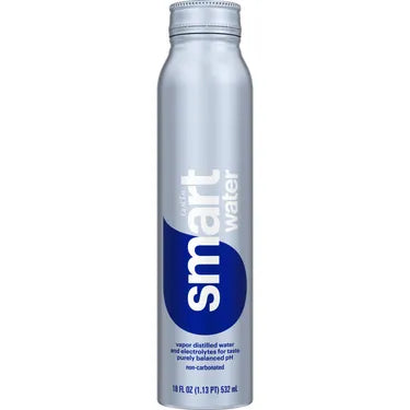 Glaceau Smartwater, Vapor Distilled Premium Water, 18 fl oz Bottles (Pack of 12) | Electrolytes for Taste | Pure & Crisp Hydration